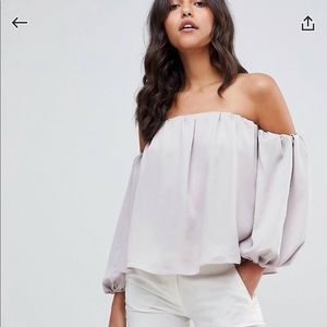 Asos Satin Balloon Sleeve Top